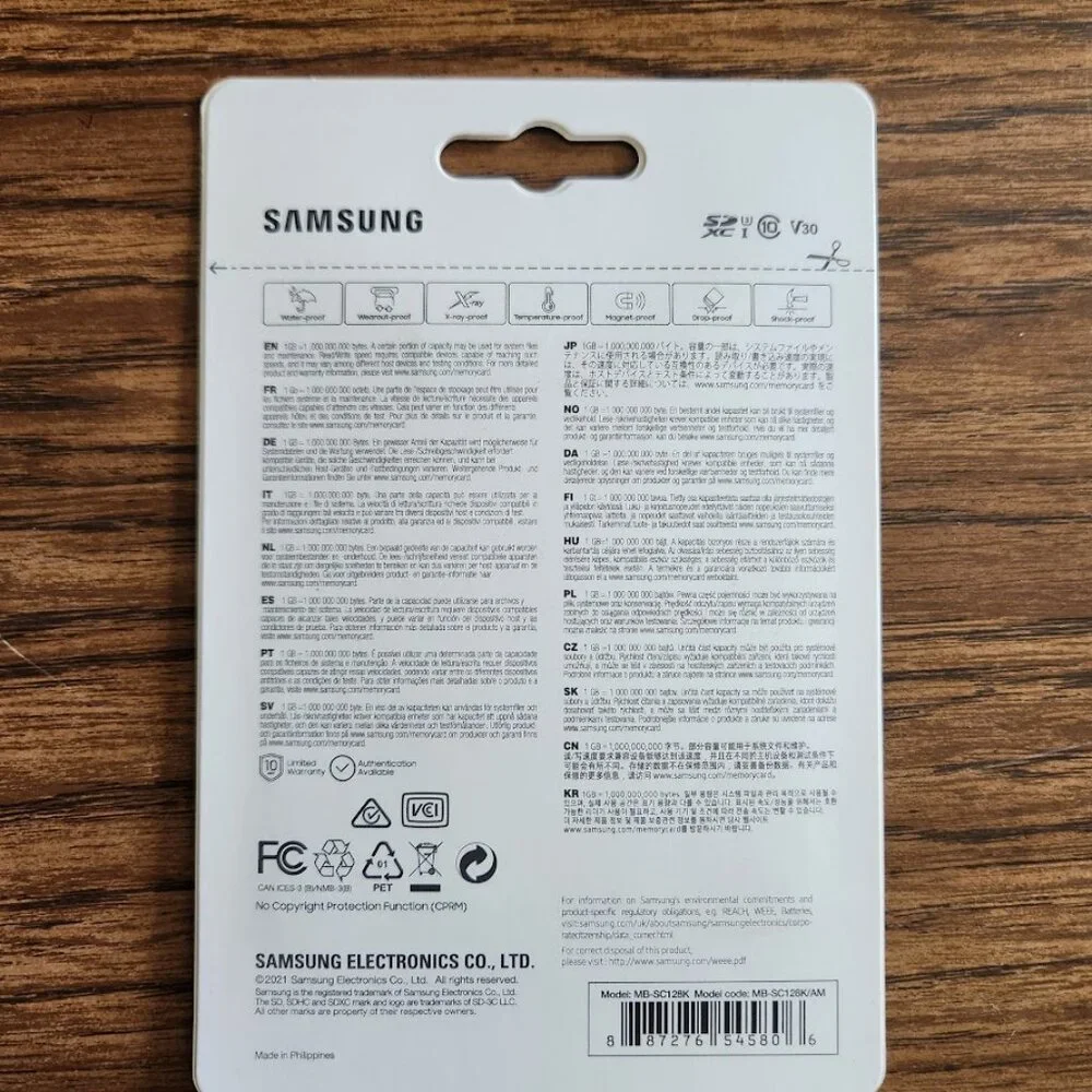 NEW Samsung Evo Plus 128 GM SD Card SDXC for DSLR Cameras Laptop Accessories